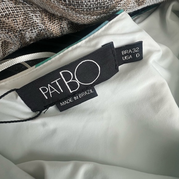 PatBO Aqua and Black One-Shoulder Dress - Picture 4 of 9